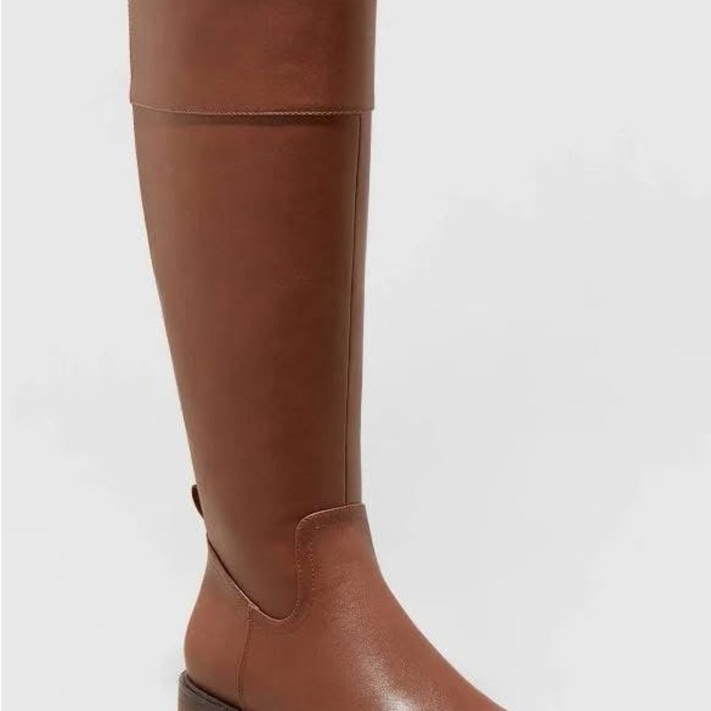 Elegant Brown Leather Knee-High Boots